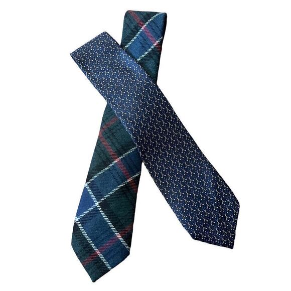 Ralph Lauren & Tommy Hilfiger Men's Ties Lot of 02 Silk/Wool Ties - Picture 1 of 6